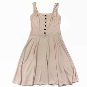 Retro Stage 50s Vintage Style Pin-Up MCM Champagne Party Cocktail Swing Dress XL